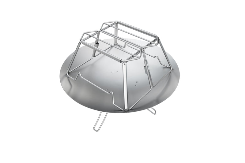 Load image into Gallery viewer, MT-2-ST Collapsible Stainless Steel Campfire Cooking Stand Trivet for Outdoor Camping
