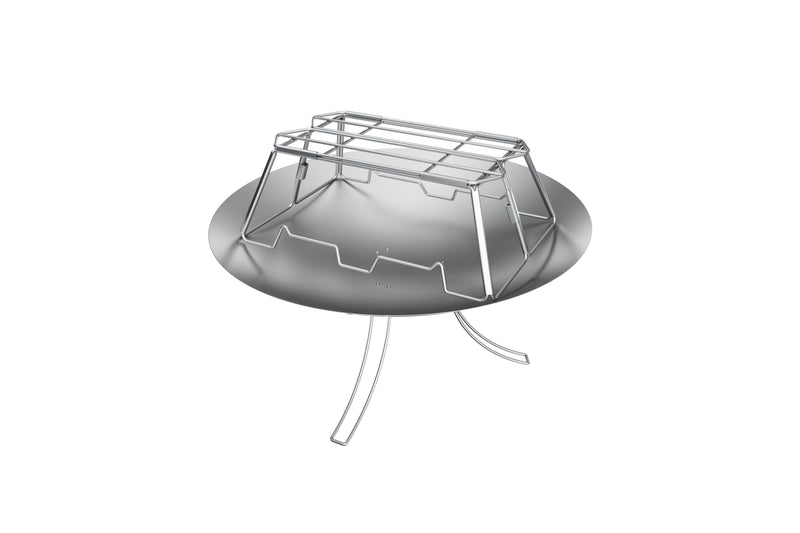 Load image into Gallery viewer, MT-3-ST Collapsible Stainless Steel Cooking Stand Trivet for Campfire Outdoor

