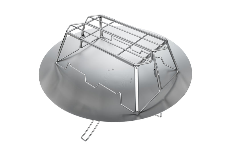 Load image into Gallery viewer, MT-3-ST Collapsible Stainless Steel Cooking Stand Trivet for Campfire Outdoor
