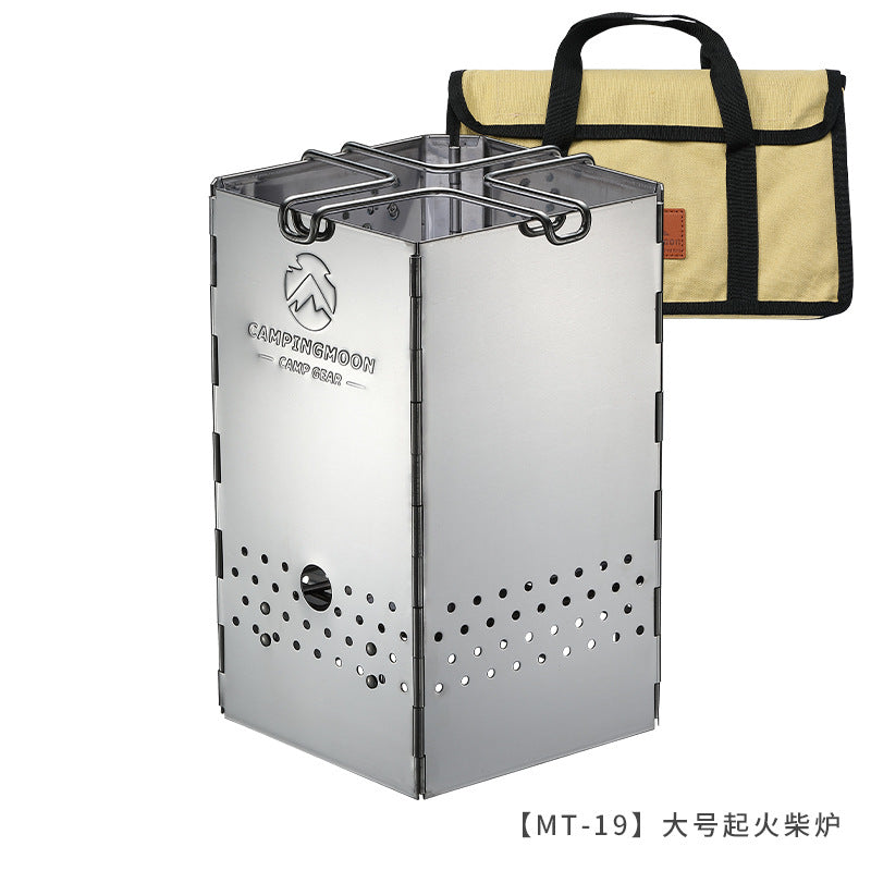 Load image into Gallery viewer, MT-19 Charcoal Chimney Starter, Foldable Stainless Steel BBQ Grill
