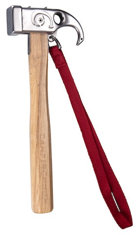 C6 Camping Hammer: Stainless Steel Head, Wood Grip, Tent & Tarp Stake Remover