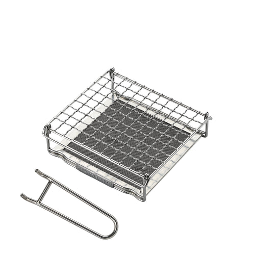 US-1312 Bread Toaster for Camping Stove Gas Fire 304 Stainless Steel Bread Toaster Small Size