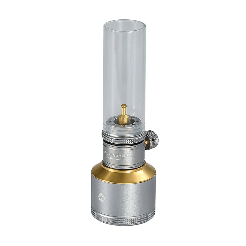Load image into Gallery viewer, T-1D15 Camping Gas Lantern, Wooden Case Gas Candle with Empty Tank
