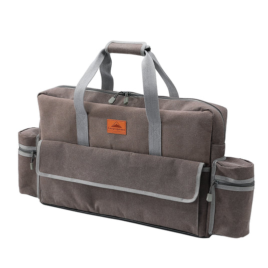 CM-B Camping Stove Carry Case for Coleman 2-burner Stove Canvas Pockets for Gas Fuel