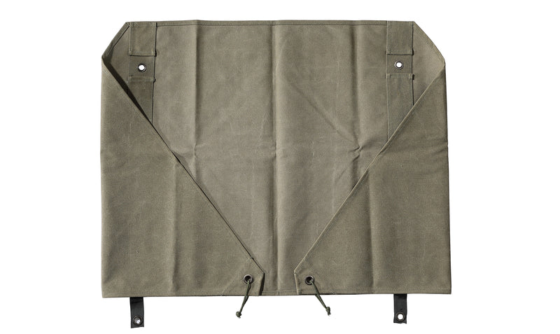 Load image into Gallery viewer, B-660 Windshield Camp Curtain Canvas Bonfire Reflector with Stainless Steel Pole Storage Case Khaki Color
