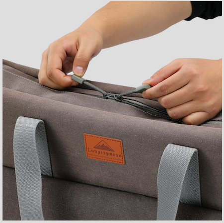 CM-B Camping Stove Carry Case for Coleman 2-burner Stove Canvas Pockets for Gas Fuel