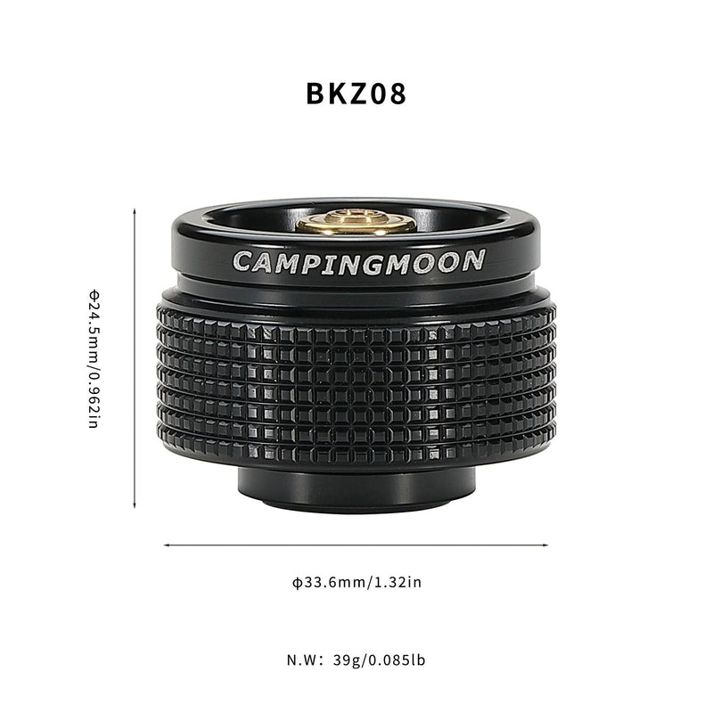 Load image into Gallery viewer, BKZ08 Camp Gas Cooker Adapter for Converting CV Bayonet Connection to Type MSF-1a Connection or Lindal Valve Connection Black
