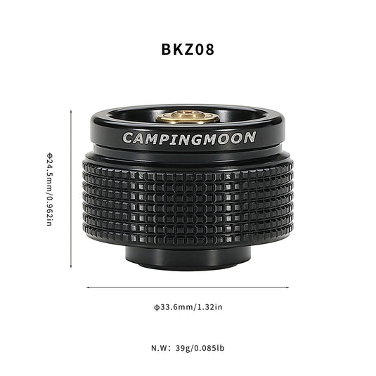 BKZ08 Camp Gas Cooker Adapter for Converting CV Bayonet Connection to Type MSF-1a Connection or Lindal Valve Connection Black