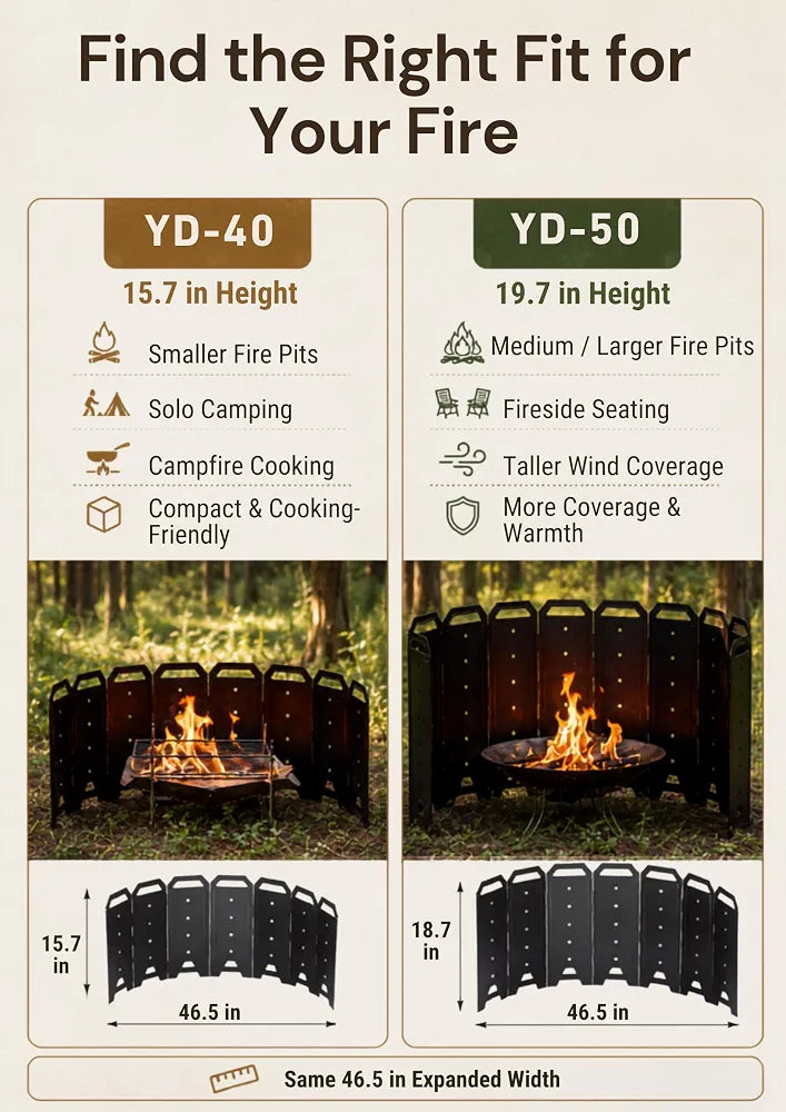 Cargue la imagen en el visor de la galería, CAMPINGMOON Bonfire Reflector Wind Screen Heat Shield Black YD-40
