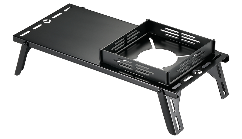 Load image into Gallery viewer, BKSK-310CP Solo Camping Table Small Tabletop Heat Shield Windshield Stainless Steel Lightweight Compact with Storage Bag for ST-310 Alcohol Stove

