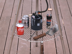 Expanded Utility Storage Rack
Large bottom rack stores kitchen tools, seasonings, or gas canisters; removable for cleaning or draining food.