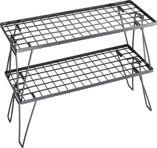 CAMPINGMOON Foldable Mesh Camping Rack 2 Pack T-229-2T