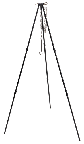MS-080-BK Camping Tripod with Carrying Bag Portable Lightweight Aluminum 31.5-inch Height Stainless Steel Chain