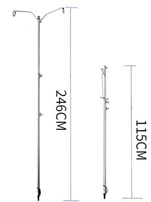 D-243 Lantern Pile Driver Height Adjustable with Tripod Stand and Storage Bag Heavy Duty Stainless Steel