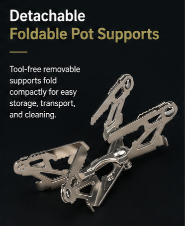 <b>2.</b>Detachable Foldable Pot Supports<br>
