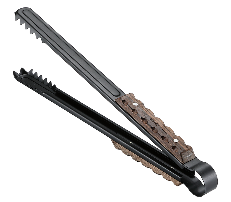 Load image into Gallery viewer, BKMS-41 16-inch Length Fireplace Firewood Tongs with Scissor Shape Serrated Log Claw Tongs for Bonfire Campfire Fire Pit with Wood Hand
