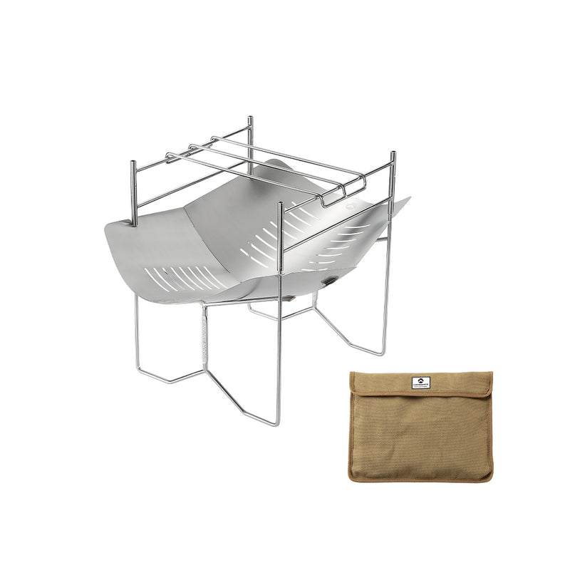 Load image into Gallery viewer, SOLO-A4 Solo A4 Size Camping Grill - Stainless Steel Campfire Stand

