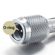 LEAK-PROOF O-RING
A built-in O-ring is equipped to prevent gas leaks.