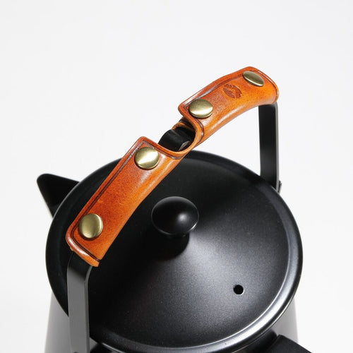SW-PT Leather Kettle Handle Cover - Anti-Scald Grip for Camping Pots